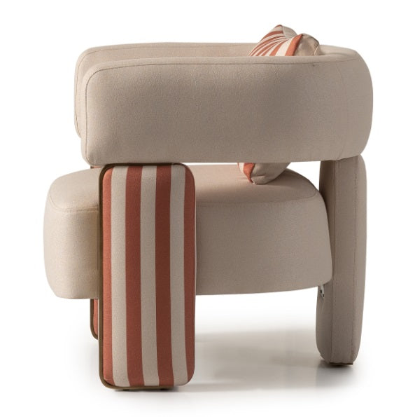 AICO Furniture Amora Chair Ash in Eggshell Walnut