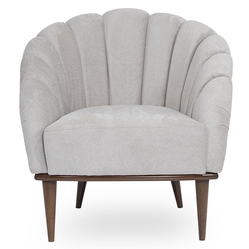 AICO Balboa Accent Chair in Warm Walnut