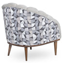 AICO Balboa Accent Chair in Warm Walnut