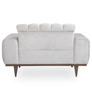 AICO Balboa Chair And A Half in Warm Walnut