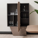 AICO Furniture Bristol Point Bar in Saddle Brown