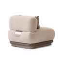 AICO Furniture Bristol Point Armless Chair in Saddle Brown