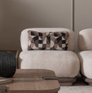 AICO Furniture Bristol Point Armless Chair in Saddle Brown