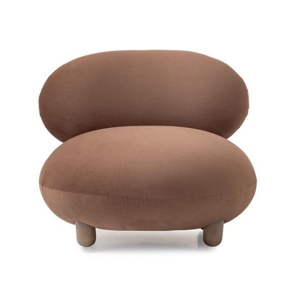 AICO Furniture Bristol Point Accent Chair in Saddle Brown