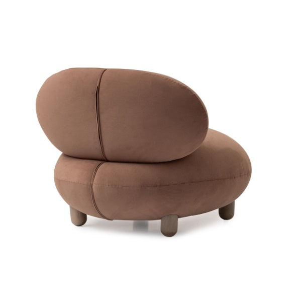 AICO Furniture Bristol Point Accent Chair in Saddle Brown