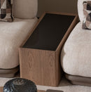 AICO Furniture Bristol Point Sectional Table in Saddle Brown