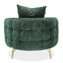 AICO Furniture Celine Chair in Emerald/Gold