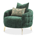 AICO Furniture Celine Chair in Emerald/Gold image