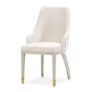 AICO Furniture Carmela Dining Arm Chair (Set of 2) in Shimmer Ivory