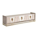 AICO Carmela Media Cabinet in Shimmer Ivory