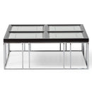 AICO Furniture Carmela Cocktail Table in Glossy Charcoal Sand