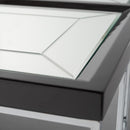 AICO Furniture Carmela Cocktail Table in Glossy Charcoal Sand