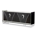 AICO Furniture Carmela Console Table in Glossy Charcoal Sand image