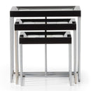 AICO Furniture Carmela Nesting Tables in Glossy Charcoal Sand