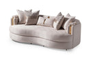 AICO Carmela Sofa Almond in Shimmer Ivory