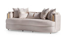 AICO Carmela Sofa Almond in Shimmer Ivory