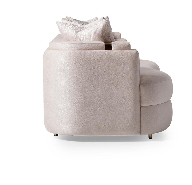 AICO Carmela Sofa Almond in Shimmer Ivory