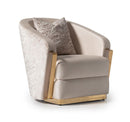 AICO Carmela Accent Chair in Shimmer Ivory