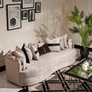 AICO Furniture Carmela Mansion Sofa Zinc in Silver