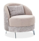 AICO Furniture Dion Chair in Stone/Silver