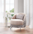 AICO Furniture Dion Chair in Stone/Silver