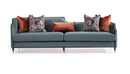 AICO La Francaise Mansion Sofa in Azure/Black