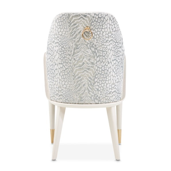 AICO Furniture Lisbon Arm Chair in Silken Matte Cream