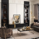 AICO Furniture Lisbon Cocktail Table in Silken Matte Black