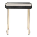 AICO Furniture Lisbon Side Table in Silken Matte Black