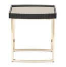 AICO Furniture Lisbon Side Table in Silken Matte Black
