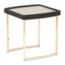 AICO Furniture Lisbon Side Table in Silken Matte Black