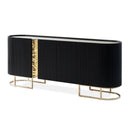 AICO Furniture Lisbon Console Table in Silken Matte Black image