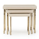 AICO Lisbon Nesting Tables in Silken Matte Cream