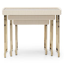 AICO Lisbon Nesting Tables in Silken Matte Cream