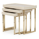 AICO Lisbon Nesting Tables in Silken Matte Cream