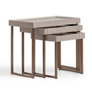 AICO Furniture Lisbon Nesting Table in Silken Cream Bronze image