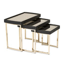 AICO Furniture Lisbon Nesting Table in Silken Matte Black image