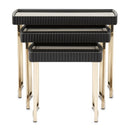 AICO Furniture Lisbon Nesting Table in Silken Matte Black