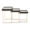 AICO Furniture Lisbon Nesting Table in Silken Matte Black
