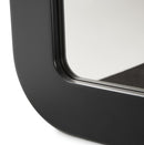 AICO Furniture Wall Mirror in Silken Matte Black