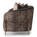 AICO Furniture Lisbon Loveseat in Onyx Gold