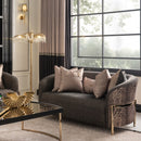 AICO Furniture Lisbon Loveseat in Onyx Gold