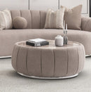 AICO Furniture Lucca Cocktail Table in Silver