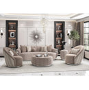 AICO Furniture Lucca Swivel Chair Silver in Silver