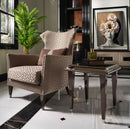 AICO Lousanne Side Table in Glossy Mocha Sand