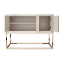 AICO Furniture Madison Small Console with Leg in Glistening Gold