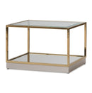 AICO Furniture Savannah Breeze 2pc Tall Cocktail Table in Bright Gold