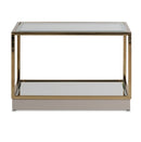 AICO Furniture Savannah Breeze 2pc Small Cocktail Table in Bright Gold