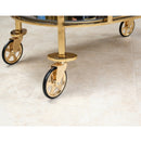 AICO Furniture Savannah Breeze Serving Cart in Bright Gold