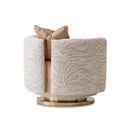 AICO Furniture Savannah Breeze Swivel Chair Cashmere in Bright Gold